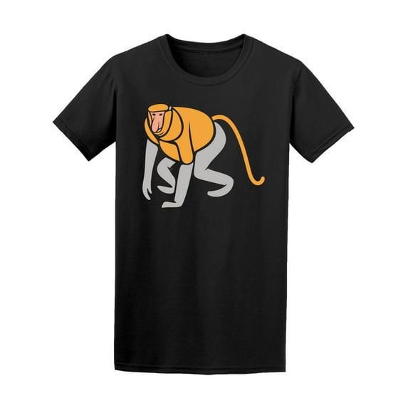 Cool Proboscis Monkey Cartoon T-Shirt Men -Image by Shutterstock, Male 3X-Large
