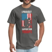 Cool Proudly Support Our Troops Armed Force Gift Unisex Men's Classic T-Shirt