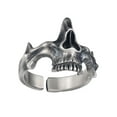 thumbnail image 1 of Cool Punk Skull Rings Jewelry Eye Catching Cool Punk Rings Silver Skull Rings for the Modern Men, 1 of 8