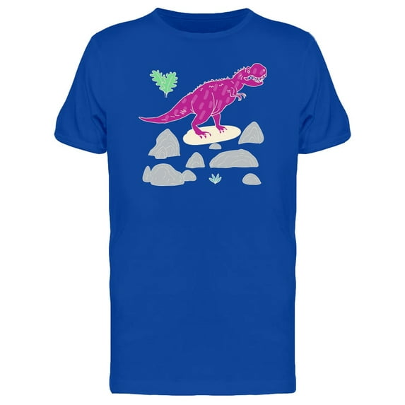 Cool Purple Dinosaur Doodle T-Shirt Men -Image by Shutterstock, Male 3X-Large