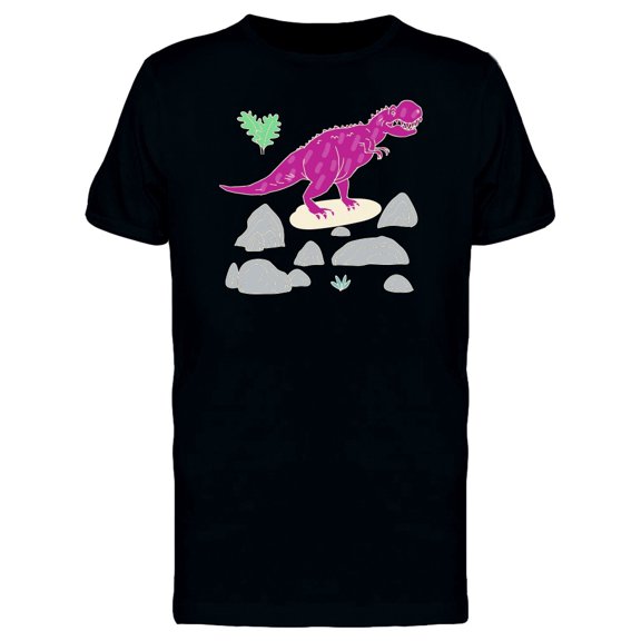 Cool Purple Dinosaur Doodle T-Shirt Men -Image by Shutterstock, Male x-Large