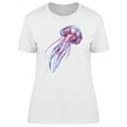 thumbnail image 1 of Cool Purple Watercolor Jellyfish T-Shirt Women -Image by Shutterstock, Female Small, 1 of 2