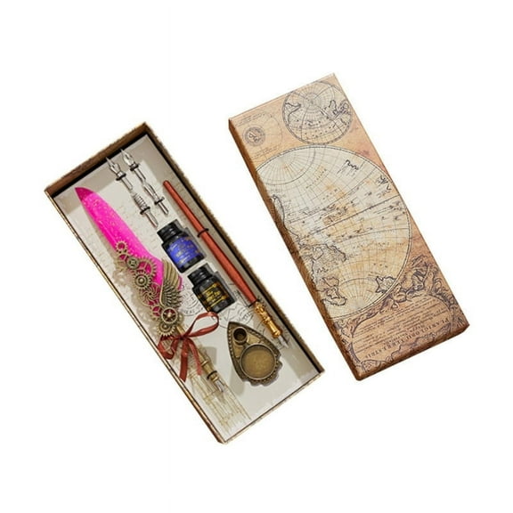 Cool Quill Pen Feather Pen Calligraphy Pen Set Fountain Dip Pen and Ink- Set