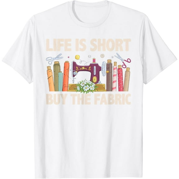 Cool Quilting For Women Grandma Sewing Quilter Sewer Fabric T-Shirt100% cotton