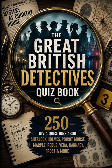 Cool Quiz Books The Great British Detectives Quiz Book: 250 Trivia Questions About Sherlock Holmes, Poirot, Morse, Marple, Rebus, Vera, , (Paperback)