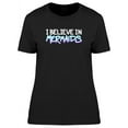 thumbnail image 1 of Cool Quote I Believe In Mermaids T-Shirt Women -Image by Shutterstock, Female Large, 1 of 4