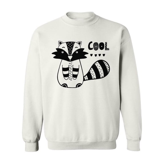 Cool Racoon Sketch Sweatshirt Women - Women Sweatshirt, White, 2XL
