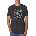 thumbnail image 1 of Cool Rainbow Neon Trippy Jungle Tiger Eyes Animal Lover Mens Premium Tri Blend T-Shirt, Vintage Black, Small, 1 of 3