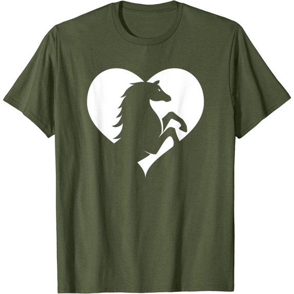 Cool Rampant Horse Pony Animal Love Silhouette for Men Women T-Shirt