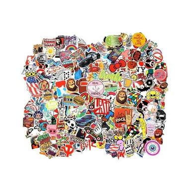 Cool Random Stickers Pack 105-700pcs Waterproof Vinyl Stickers for Water bottle Laptop Computer Skateboard Bike Luggage Helmet Car Decals Stickers Bomb Bulk Variety for Adults Teens Boys Girls Men