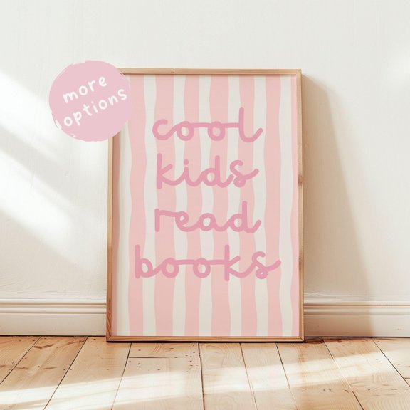 Cool Read Books Nursery Quote Poster Motivational Typography Office Wall Art Poster , Poster Print Only