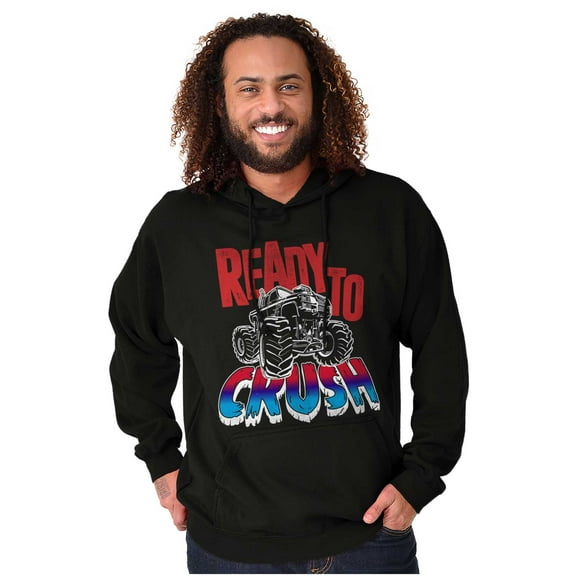 Cool Ready To Crush Monster Truck Hoodie Hooded Sweatshirt Men Brisco Brands S