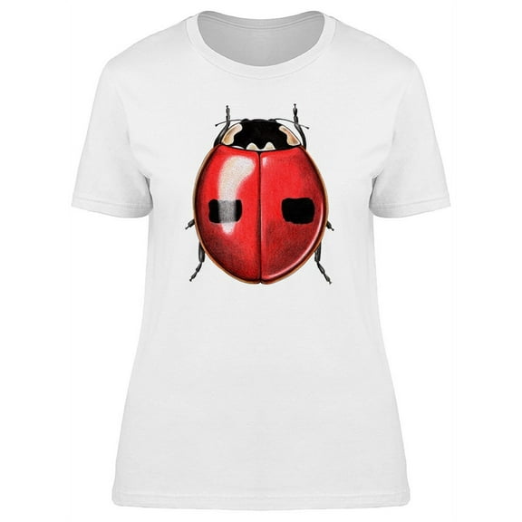 Cool Realistic Ladybug T-Shirt Women -Image by Shutterstock, Female Large