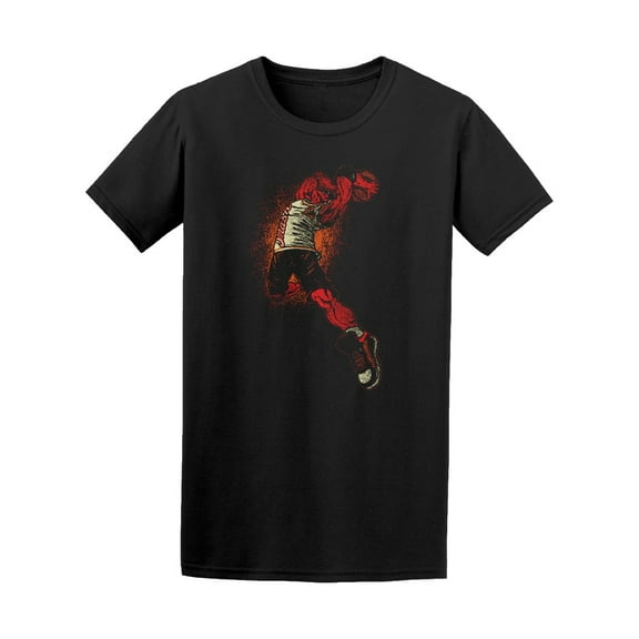 Cool Red Angry Basketball Player T-Shirt Men -Image by Shutterstock, Male x-Large