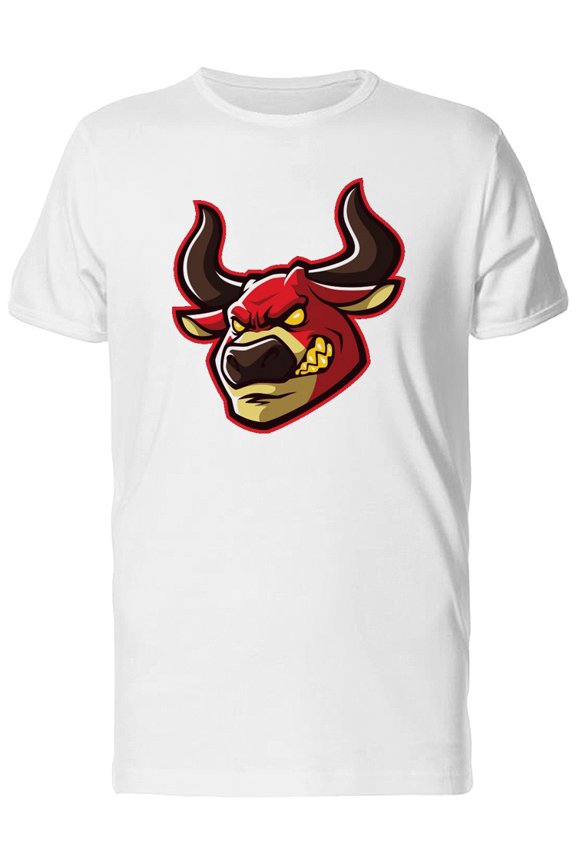 Cool Red Angry Bull Tee Men's -Image by Shutterstock