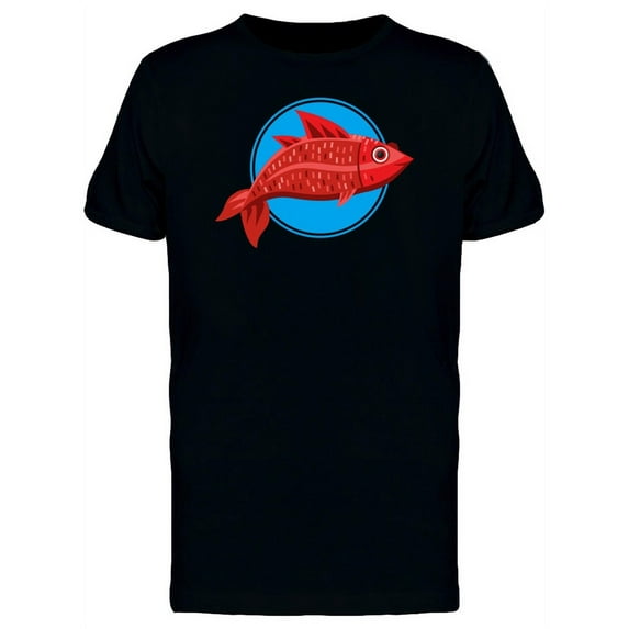Cool Red Fish T-Shirt Men -Image by Shutterstock, Male Large
