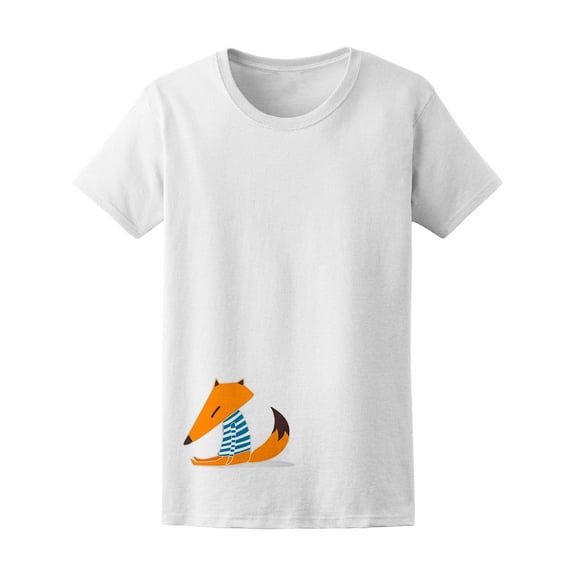 Cool Red Fox Cartoon T-Shirt Women -Image by Shutterstock, Female x-Large