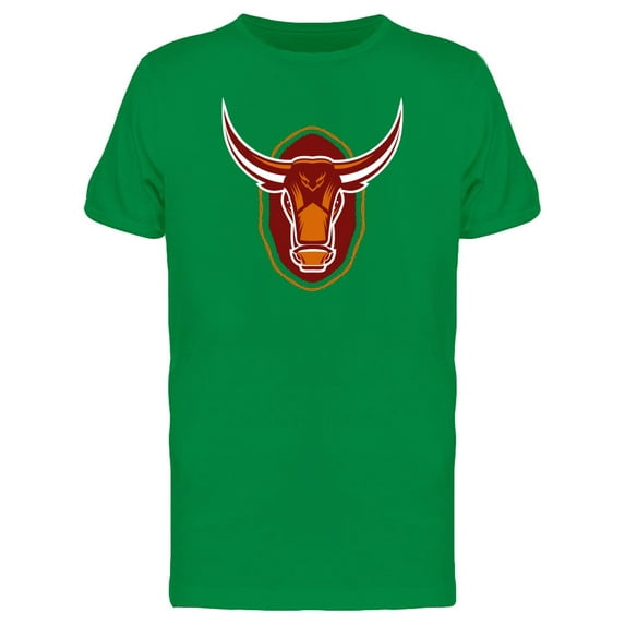 Cool Red Orange Retro Bull Tee Men's -Image by Shutterstock