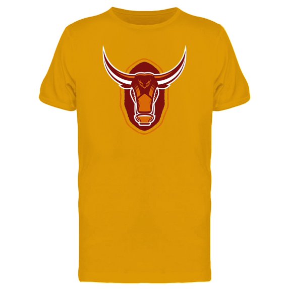 Cool Red Orange Retro Bull Tee Men's -Image by Shutterstock