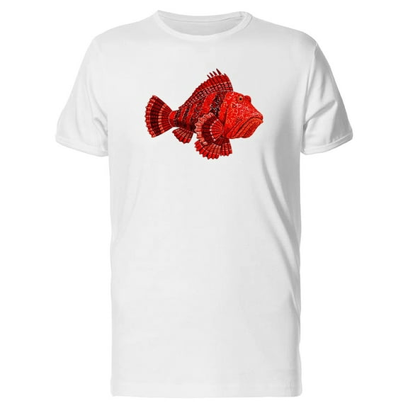 Cool Red Scorpion Fish T-Shirt Men -Image by Shutterstock, Male Large