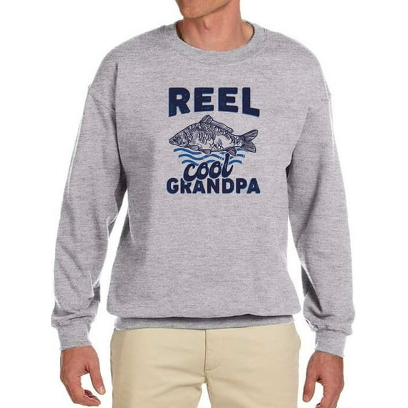 Cool Reel Grandpa Sweatshirt Men -GoatDeals Designs, Male Medium