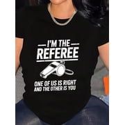 Cool Referee Design for Men Women Reffing Sports Ref Referee T-Shirt Graphic Tee summer Tops For Women Round Neck Fashion Cotton shirts