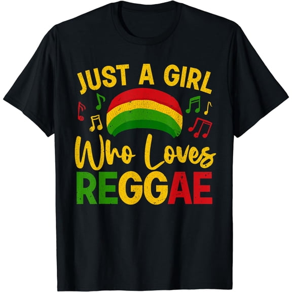 Cool Reggae For Girls Women Rasta Jamaican Music Rastafari T-Shirt