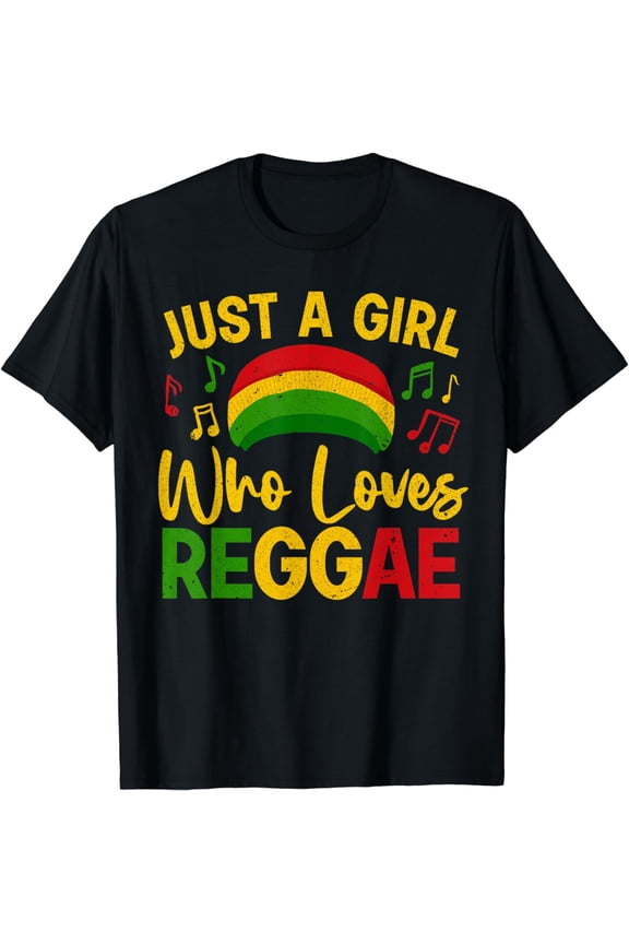Cool Reggae For Girls Women Rasta Jamaican Music Rastafari T-Shirt