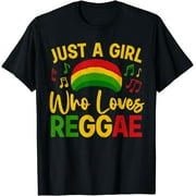 Cool Reggae For Girls Women Rasta Jamaican Music Rastafari T-Shirt