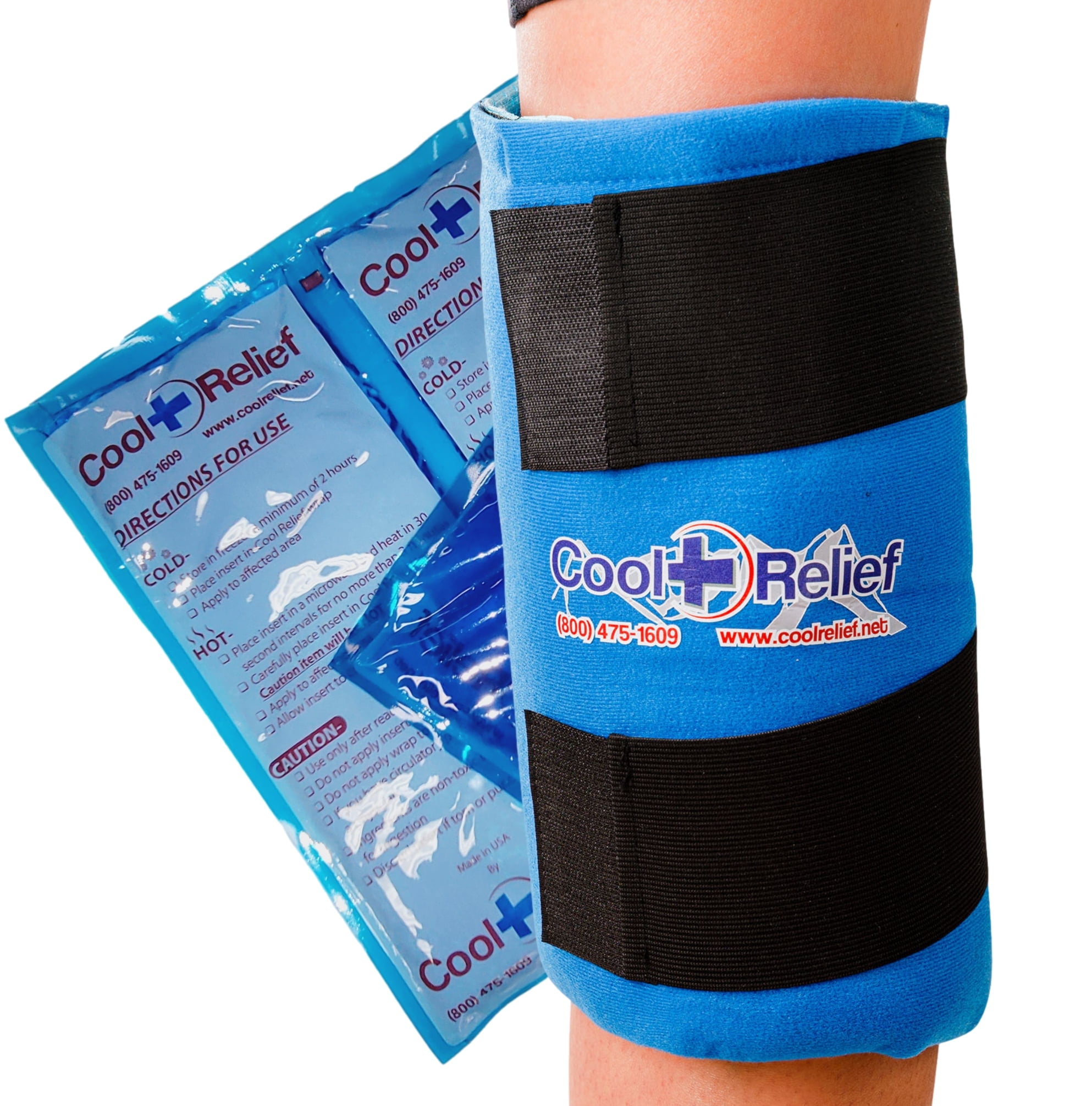 Cool Relief Soft Gel Knee Wrap - Reusable Cold Compression Ice Pack for ...