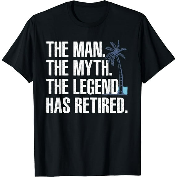 Cool Retirement For Men Grandpa Dad Retired Man Myth Legend T-Shirt