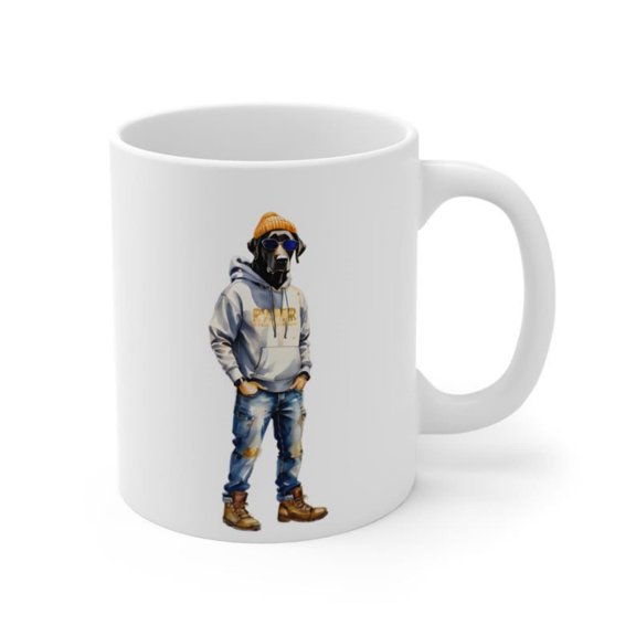 Cool Retriever Coffee Mug - Funny Dog Lover Gift - Lab Hoodie - Dog Dad Cup - Cute Coffee Mug Lab Moms & Pet Owners.