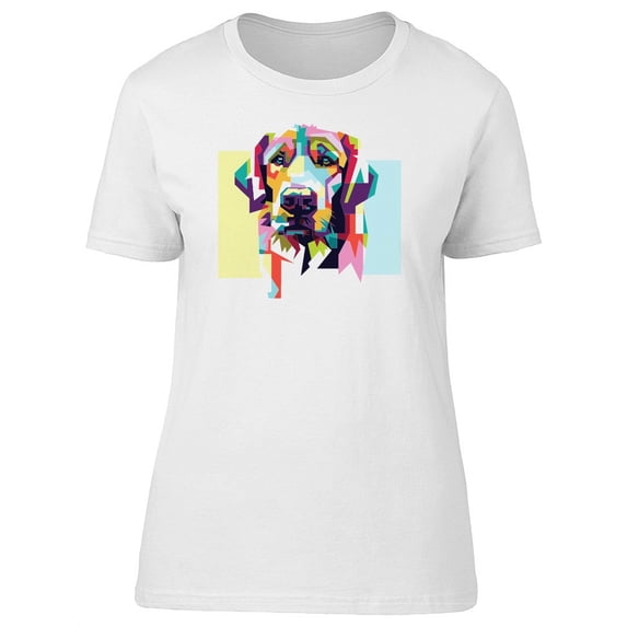 Cool Retro Colorful Dog T-Shirt Women -Image by Shutterstock, Female Medium