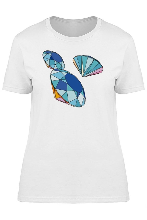 Cool Retro Diamonds T-Shirt Women -Image by Shutterstock, Female Medium