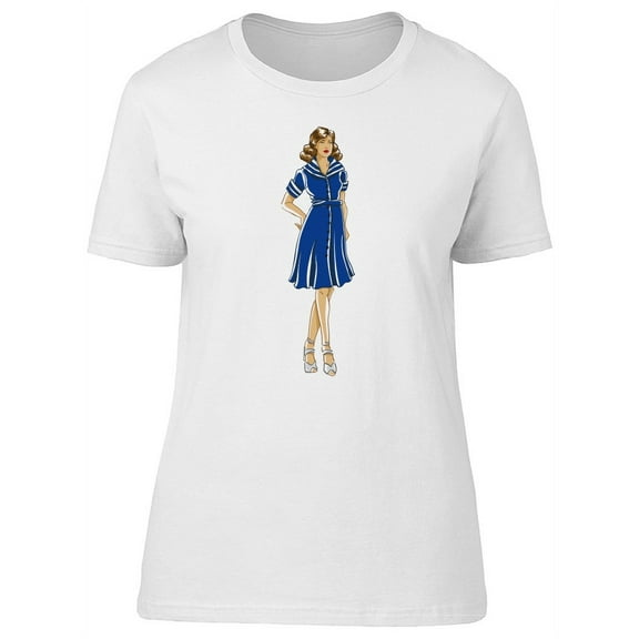 Cool Retro Dress Cute Lady T-Shirt Women -Image by Shutterstock, Female XX-Large