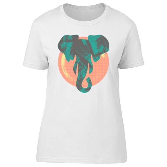 Cool Retro Grunge Elephant T-Shirt Women -Image by Shutterstock, Female Medium