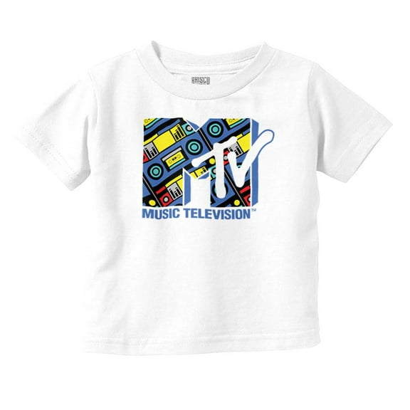 Cool Retro MTV Boombox Radio Logo Toddler Boy Girl T Shirt Infant Toddler Brisco Brands 24M
