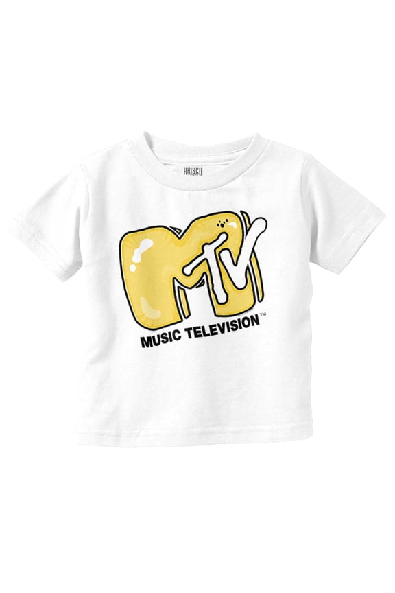Cool Retro MTV Bubble Balloon Logo Toddler Boy Girl T Shirt Infant Toddler Brisco Brands 12M