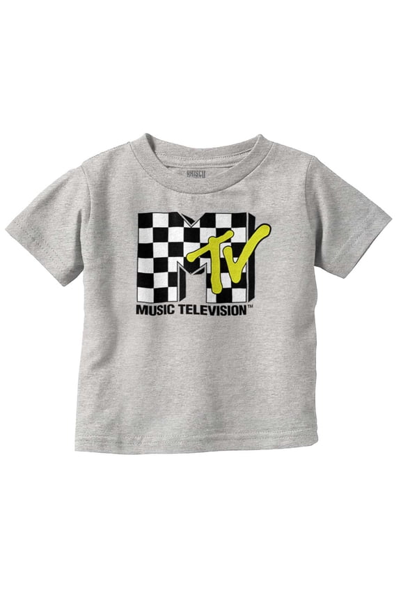 Cool Retro MTV Checker Board Logo Toddler Boy Girl T Shirt Infant Toddler Brisco Brands 6M
