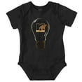 thumbnail image 1 of Cool Retro MTV Lit Light Bulb Logo Romper Boys or Girls Infant Baby Brisco Brands NB, 1 of 6