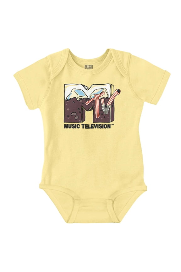 Cool Retro MTV Soda Pop Drink Logo Romper Boys or Girls Infant Baby Brisco Brands 6M