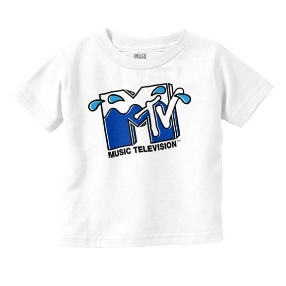 Cool Retro MTV Water Splash Logo Toddler Boy Girl T Shirt Infant Toddler Brisco Brands 12M