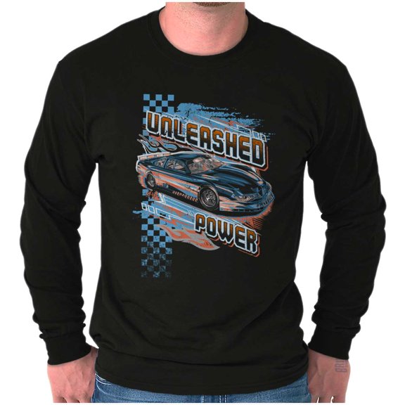 Cool Retro Unleashed Power Racecar Long Sleeve TShirt Men Women Brisco Brands M