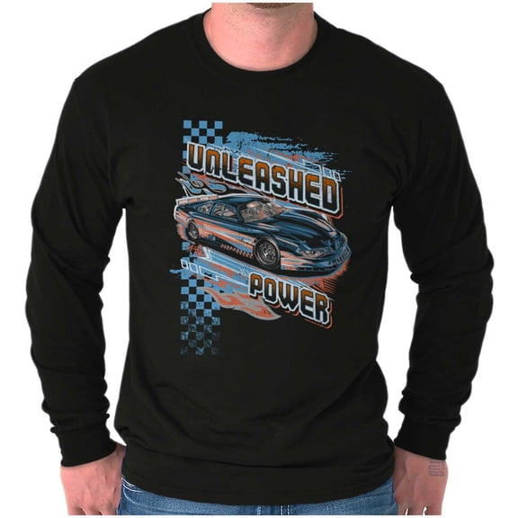 Cool Retro Unleashed Power Racecar Long Sleeve TShirt Men Women Brisco Brands X