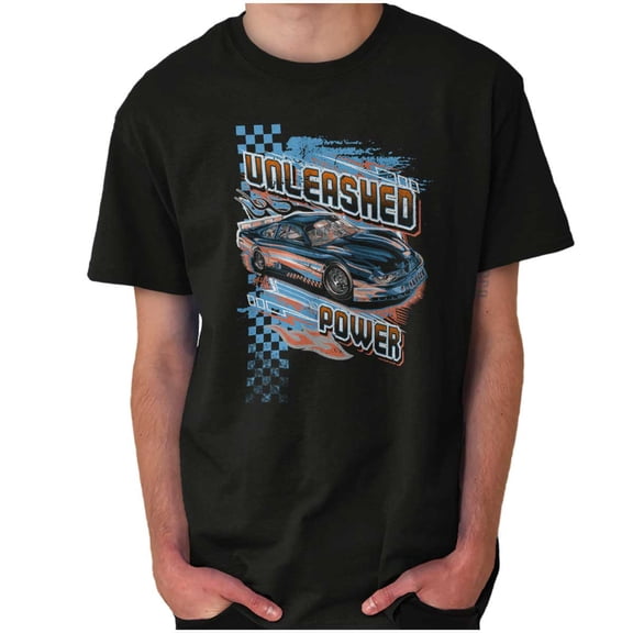 Cool Retro Unleashed Power Racecar Men's Graphic T Shirt Tees Brisco Brands L