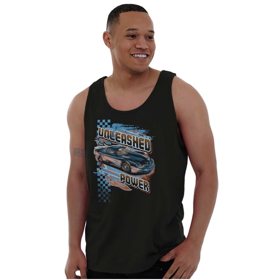 Cool Retro Unleashed Power Racecar Plus Size Graphic Tank Top Brisco Brands 2X