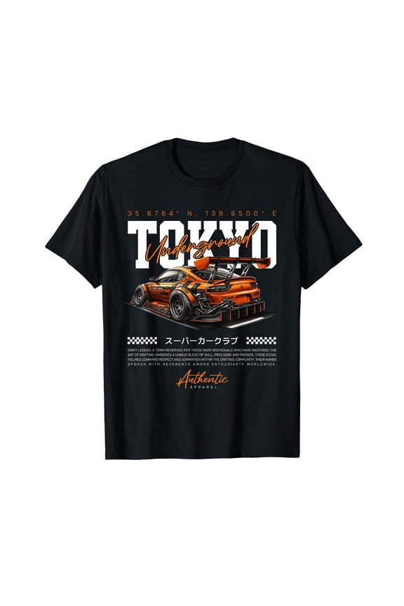 Cool Retro Vintage Japanese JDM Tokyo Japan Drift Race Car T-Shirt