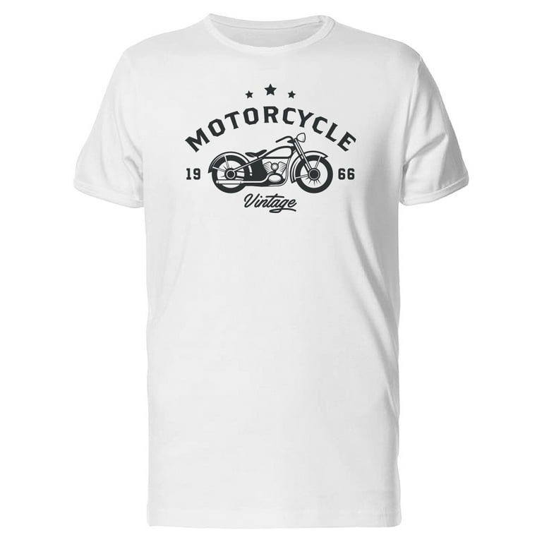 Cool Retro Vintage Motorcycle T-Shirt Men -Image by Shutterstock, Male Small