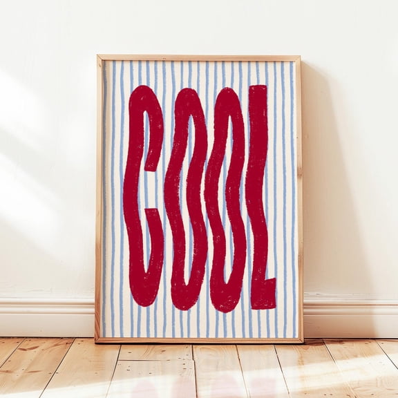 Cool Retro Wavy Affirmations Funky Apartment Decor Unframed Paper Print