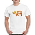 thumbnail image 1 of Cool Rhino Graphic Men White T-Shirt, Male Medium, 1 of 4
